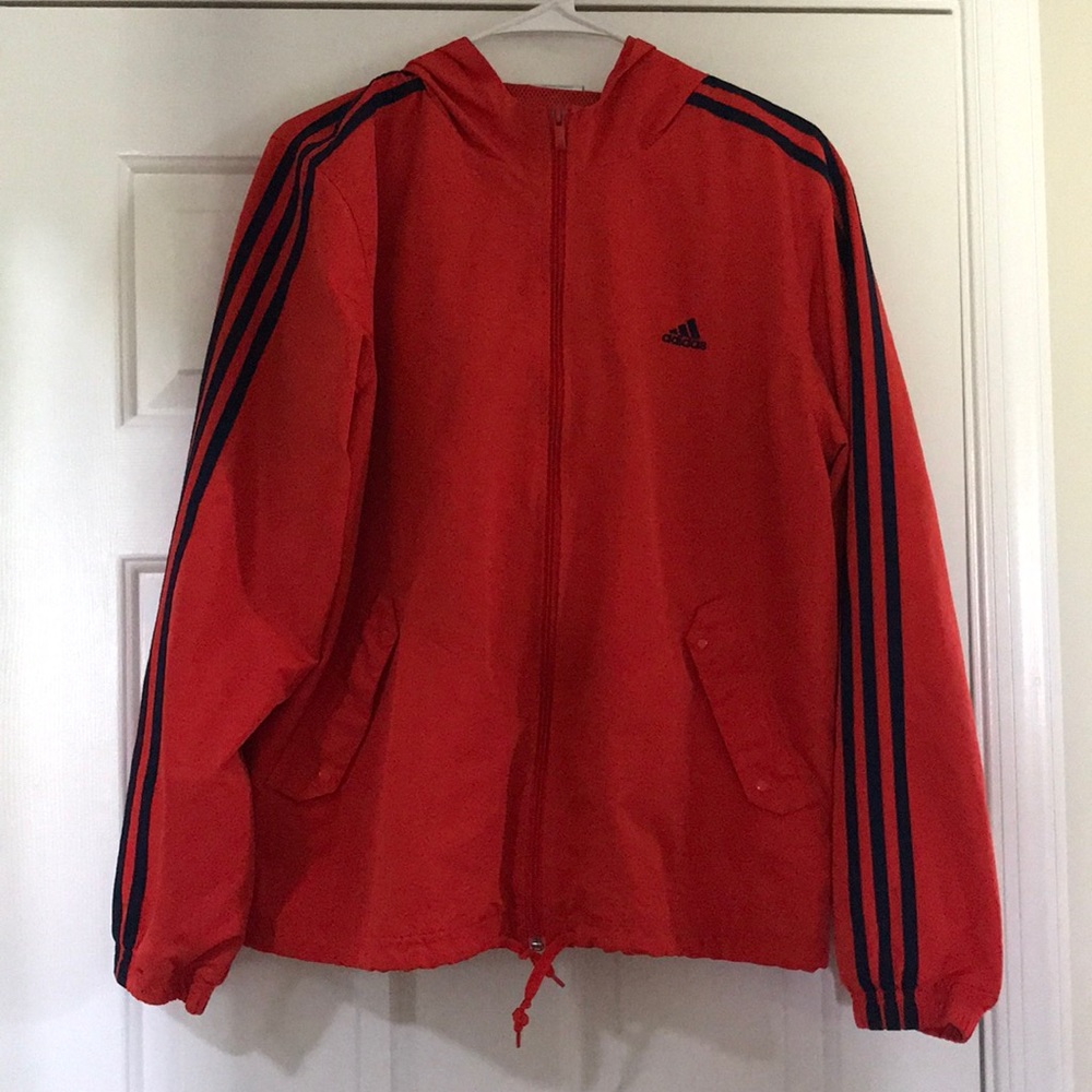 2004 Y2K Adidas zip up windbreaker hoodie jacket XL
